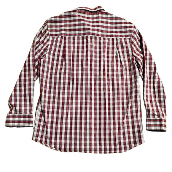Nick Graham Everywhere Stretch Modern Fit Red,White Plaid Polka Dot Flip Cuff XL - Picture 5 of 8